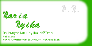 maria nyika business card